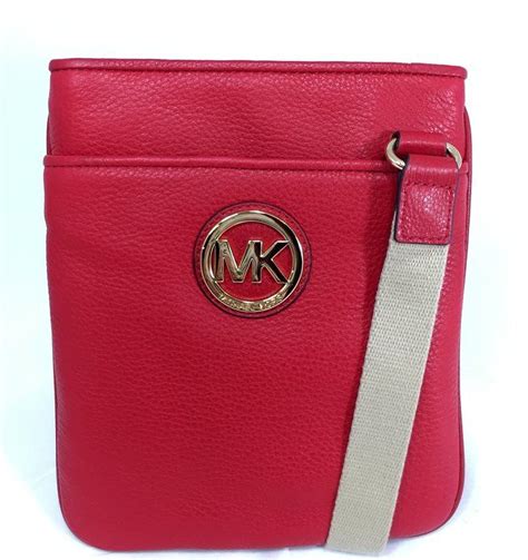 red Michael Kors sienna crossbody